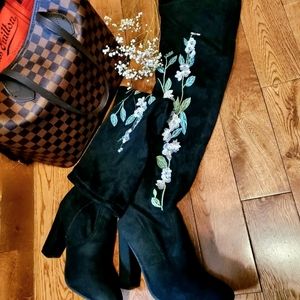 Thigh-high Suede High Heeled Boots